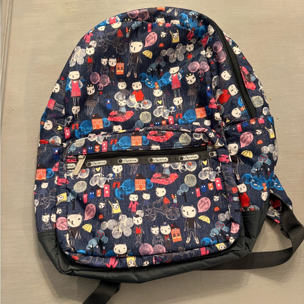 Lesportsac Kids Backpack - Multicolor Cartoon Print